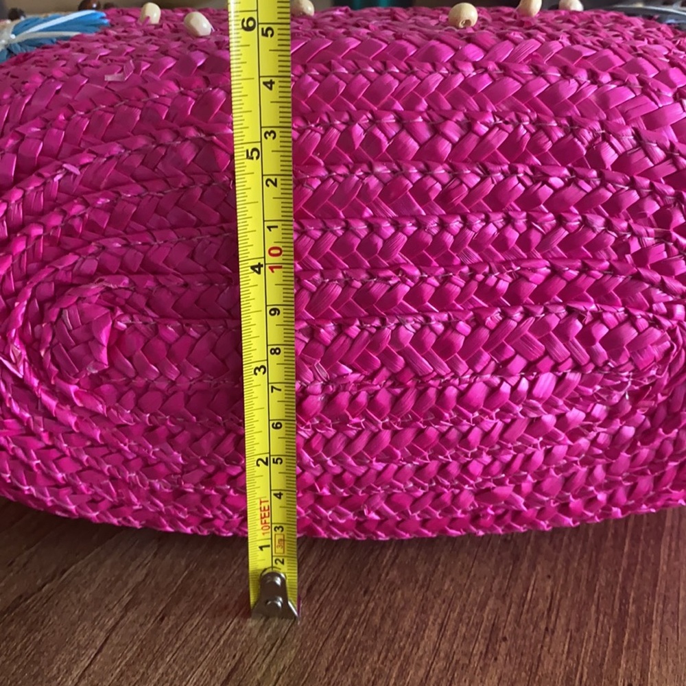 New 

 starfish raffia beach beaded tote pink Mother’s Day gift - Picture 9 of 14